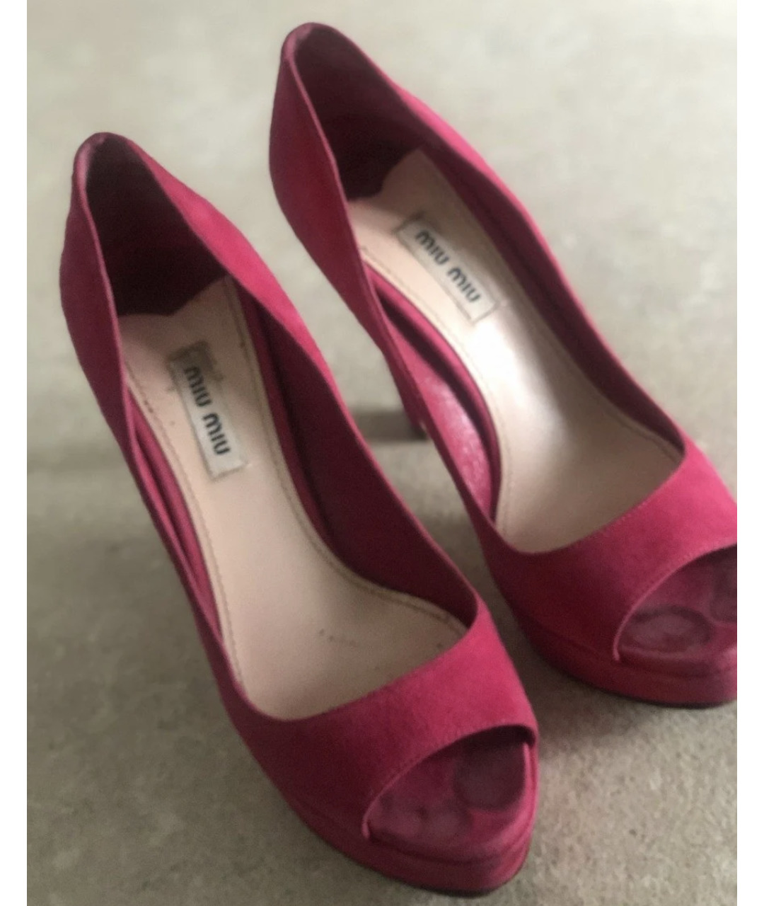 MIU MIU Розовые замшевые туфли, фото 4