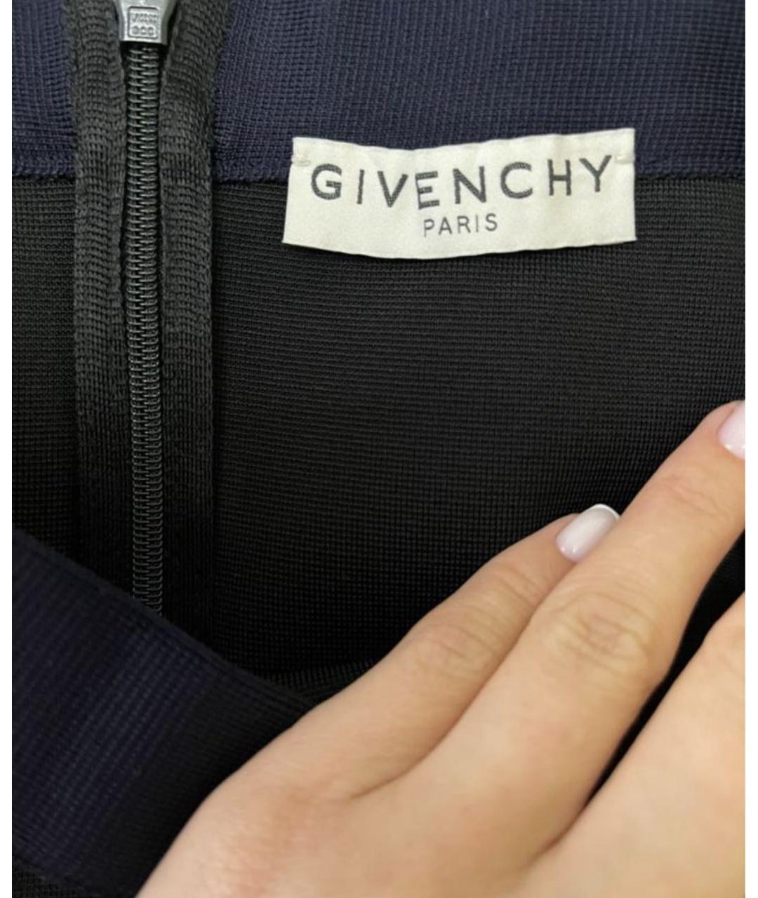 GIVENCHY Темно-синяя хлопковая юбка миди, фото 3