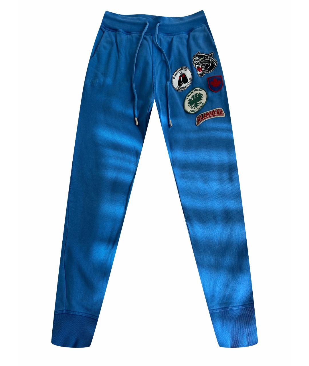 DSQUARED2 Голубые прямые брюки, фото 1