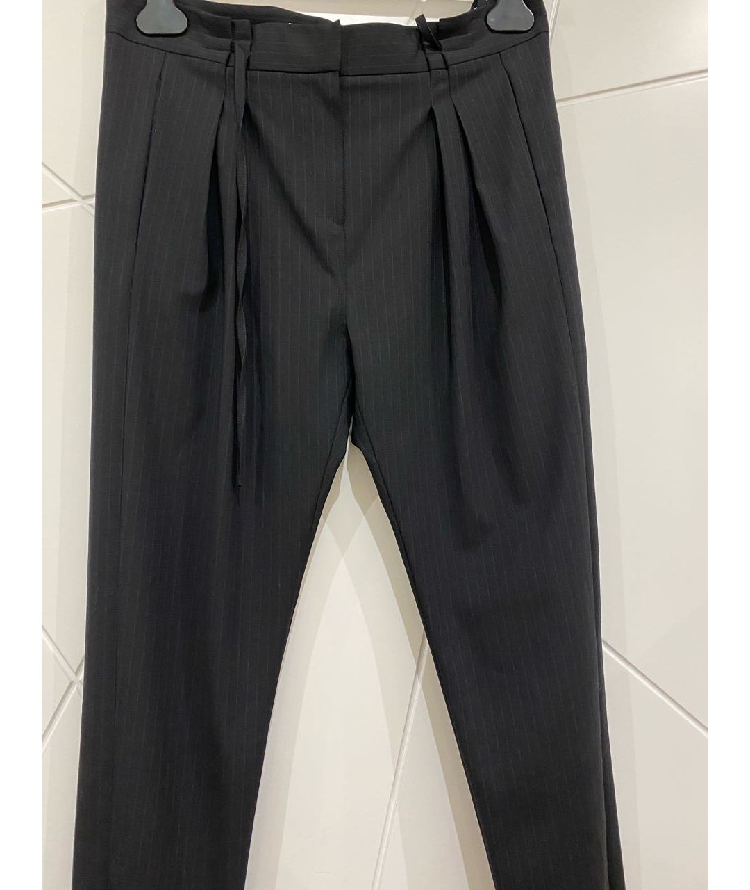 CHRISTIAN DIOR PRE-OWNED Черные шерстяные прямые брюки, фото 2