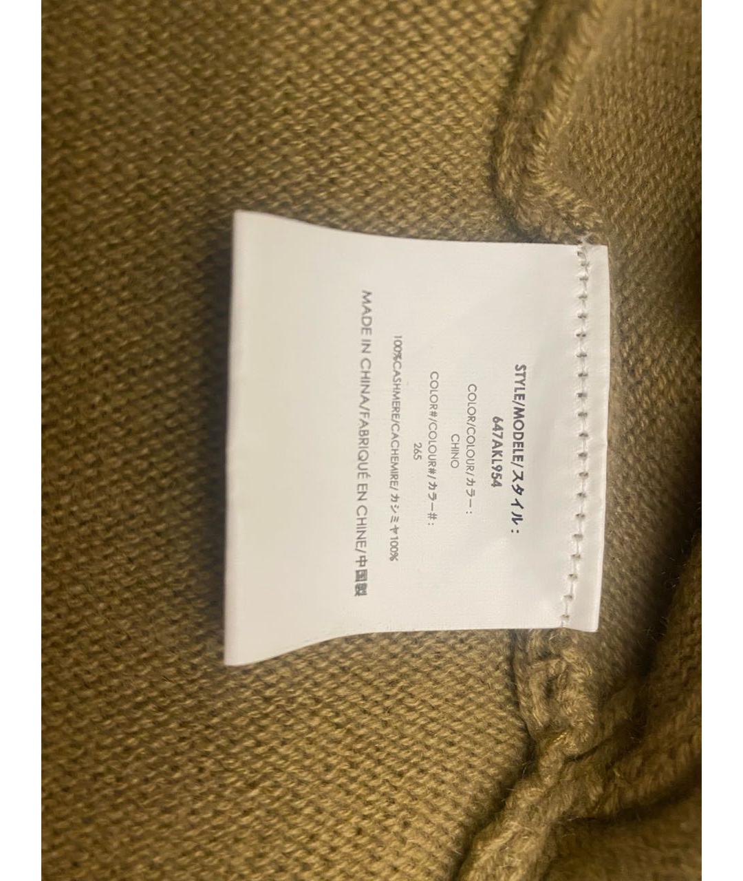 MICHAEL KORS COLLECTION Хаки кашемировый джемпер / свитер, фото 5