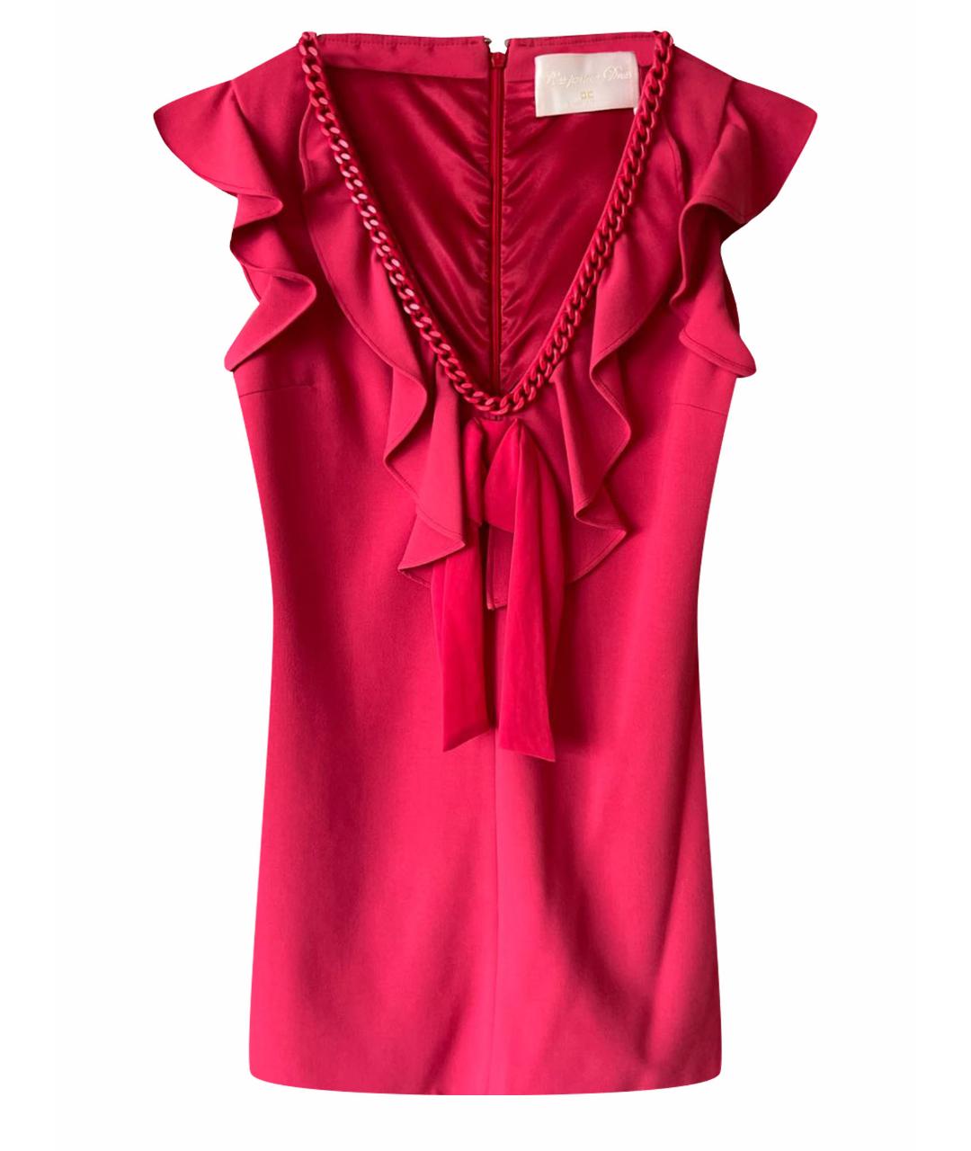 ELISABETTA FRANCHI Красное вискозное повседневное платье, фото 1