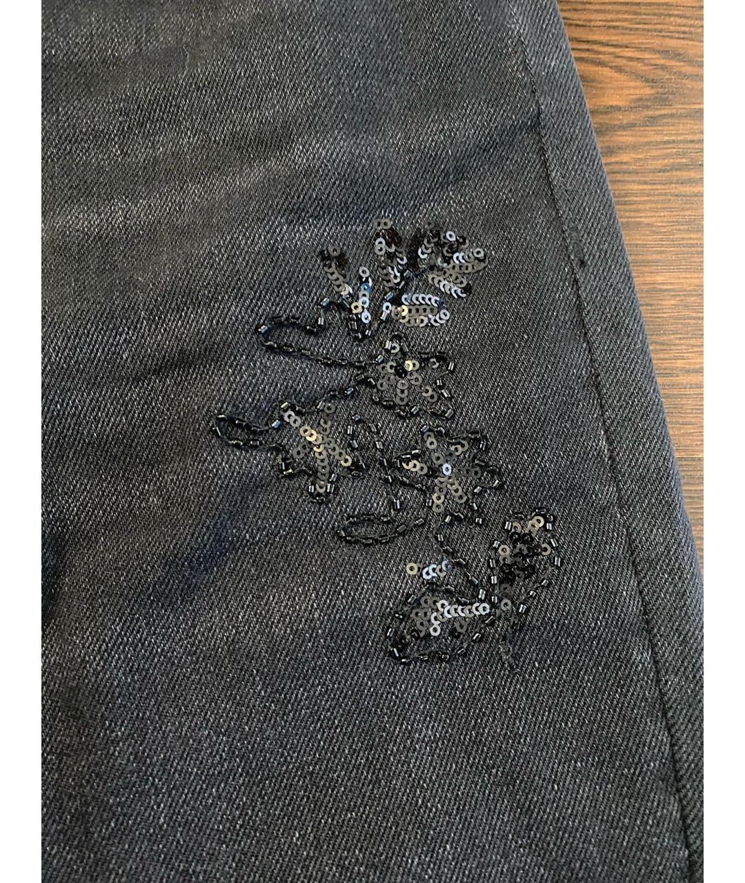 SANDRO Черные хлопковые прямые джинсы, фото 3