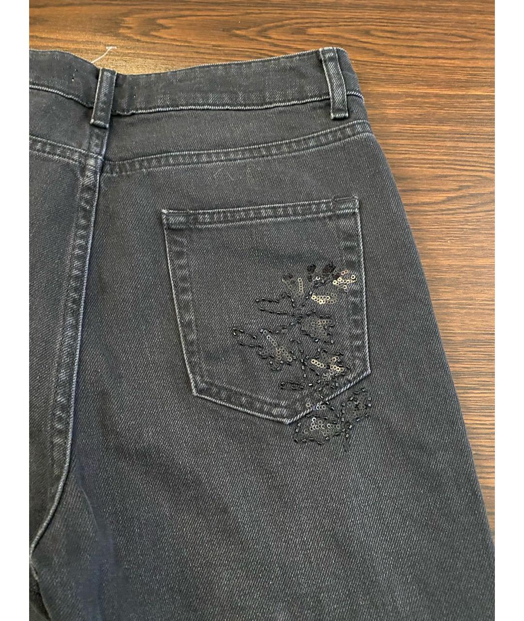SANDRO Черные хлопковые прямые джинсы, фото 5