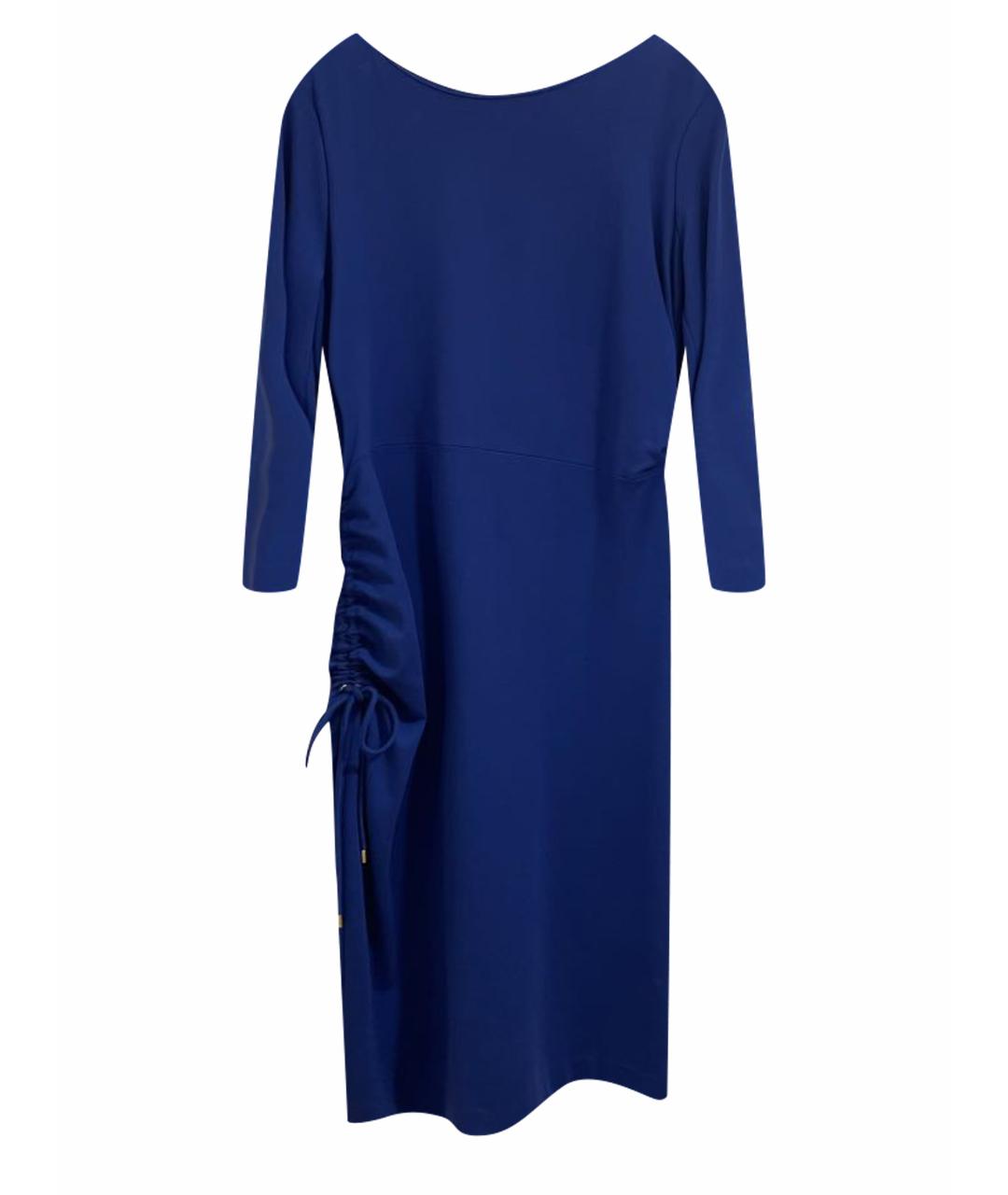 ESCADA Синее вискозное коктейльное платье, фото 1