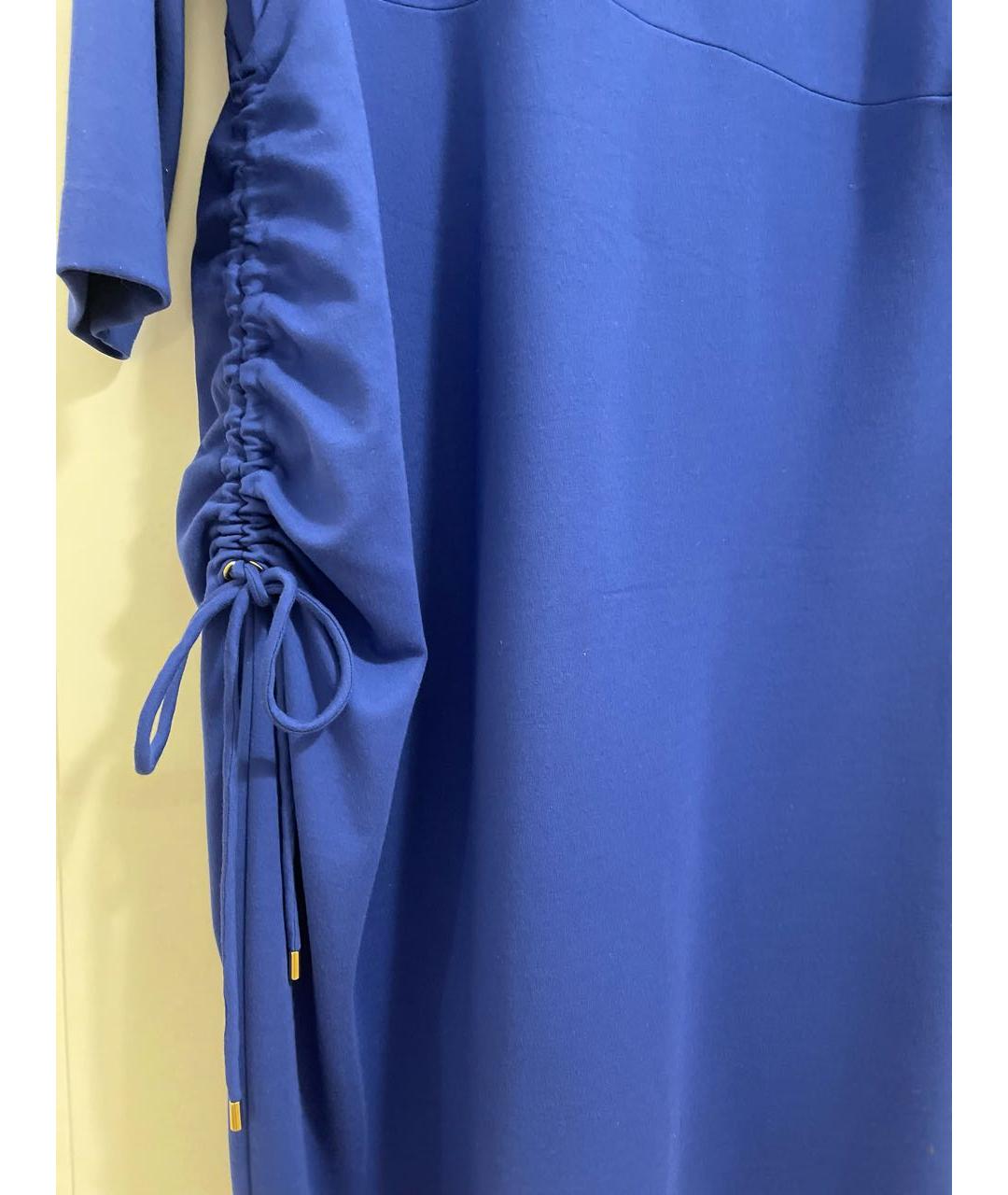 ESCADA Синее вискозное коктейльное платье, фото 4
