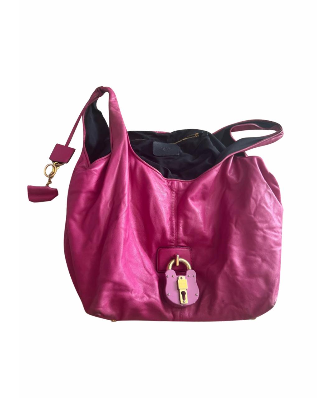 LOEWE Розовая кожаная сумка через плечо, фото 1