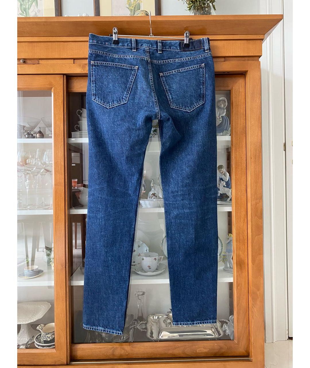 ELEVENTY Синие хлопковые прямые джинсы, фото 2