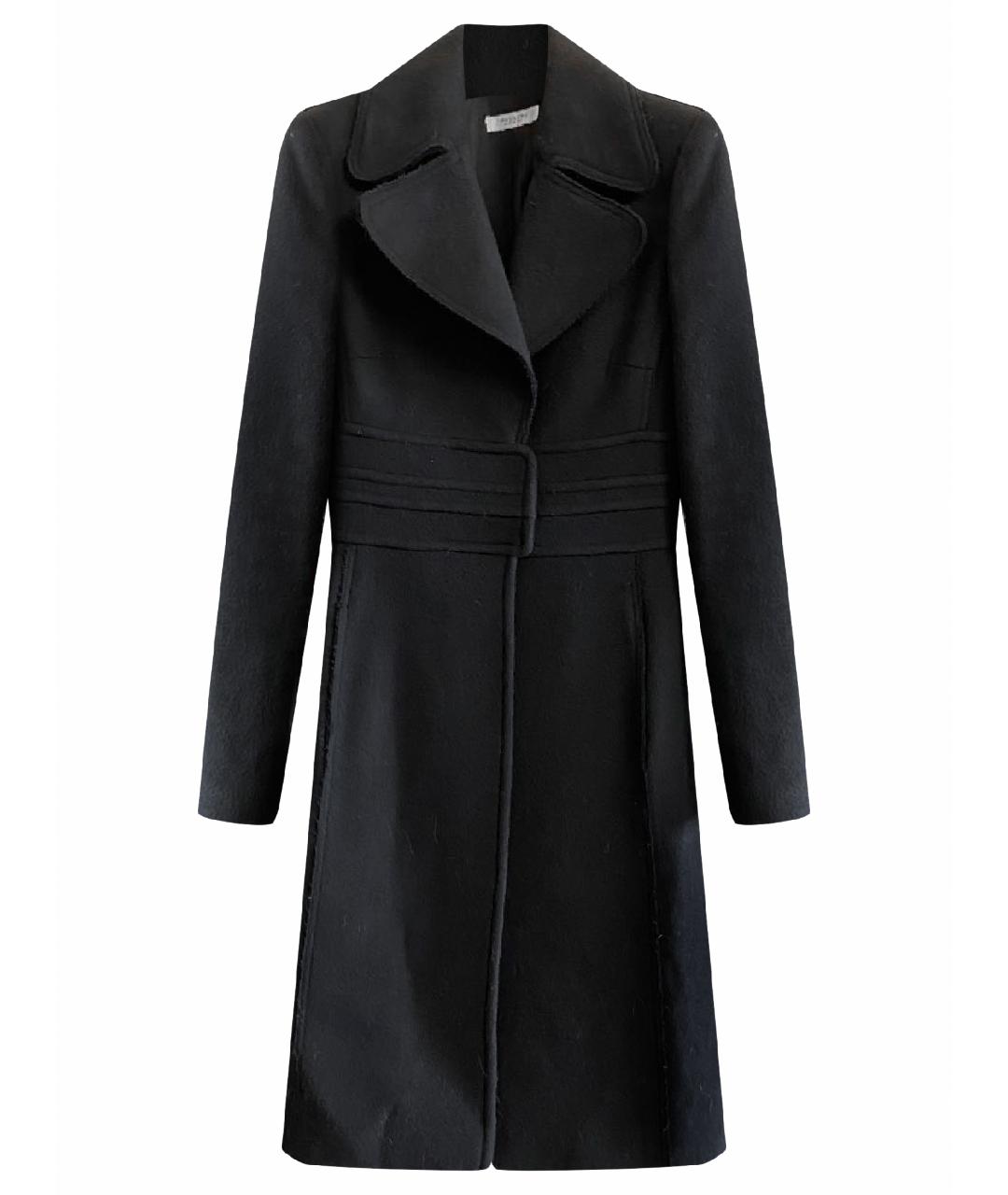 POLLINI Черное шерстяное пальто, фото 1