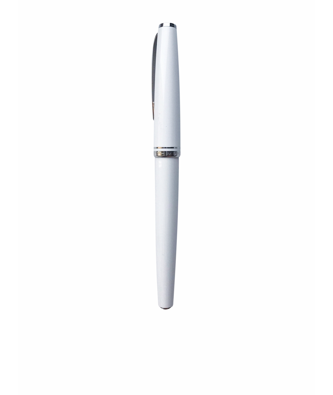 MONTBLANC Белая металлическая шариковая ручка, фото 1