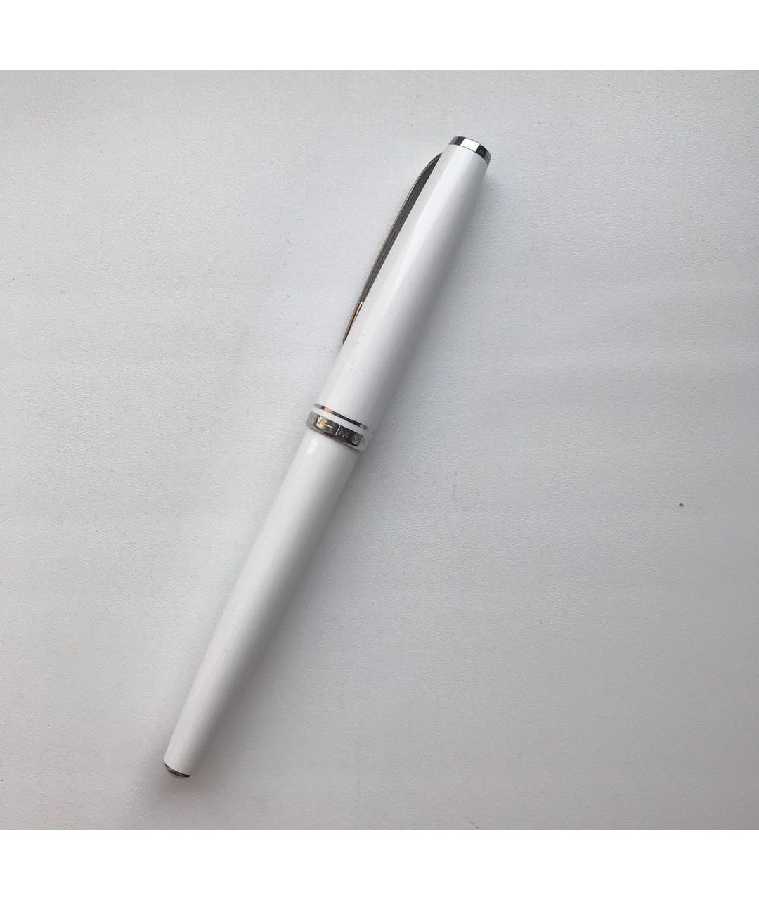 MONTBLANC Белая металлическая шариковая ручка, фото 5