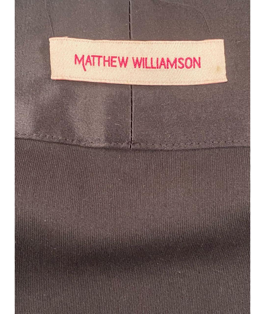 MATTHEW WILLIAMSON Черная шелковая блузы, фото 3