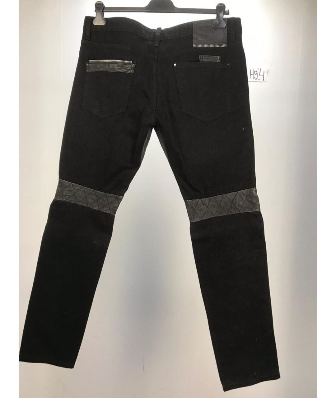 PHILIPP PLEIN Черные хлопковые прямые джинсы, фото 2