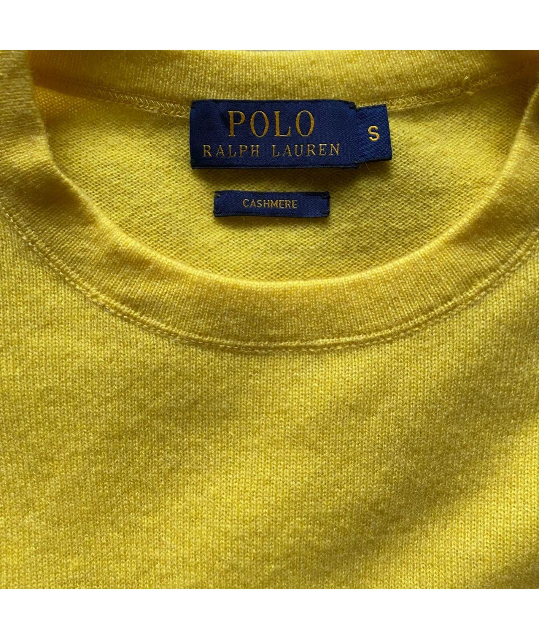 POLO RALPH LAUREN Желтый кашемировый джемпер / свитер, фото 3