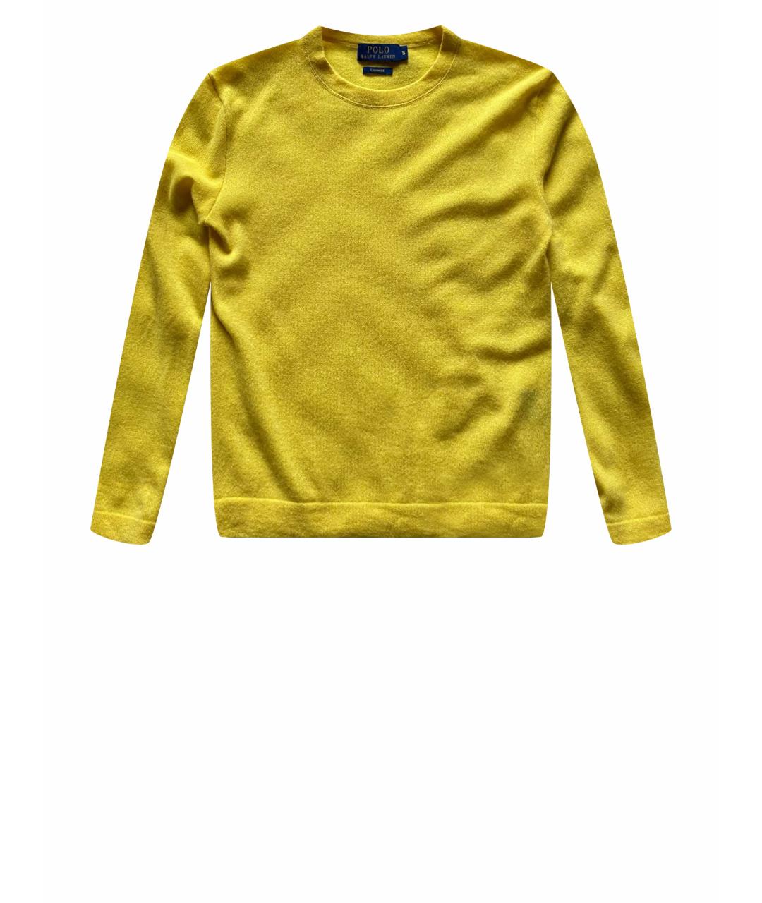 POLO RALPH LAUREN Желтый кашемировый джемпер / свитер, фото 1