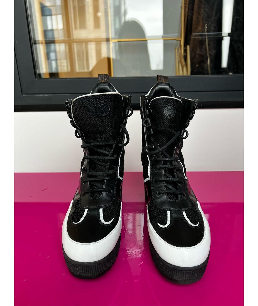 LOUIS VUITTON Черные кожаные ботинки, фото 2