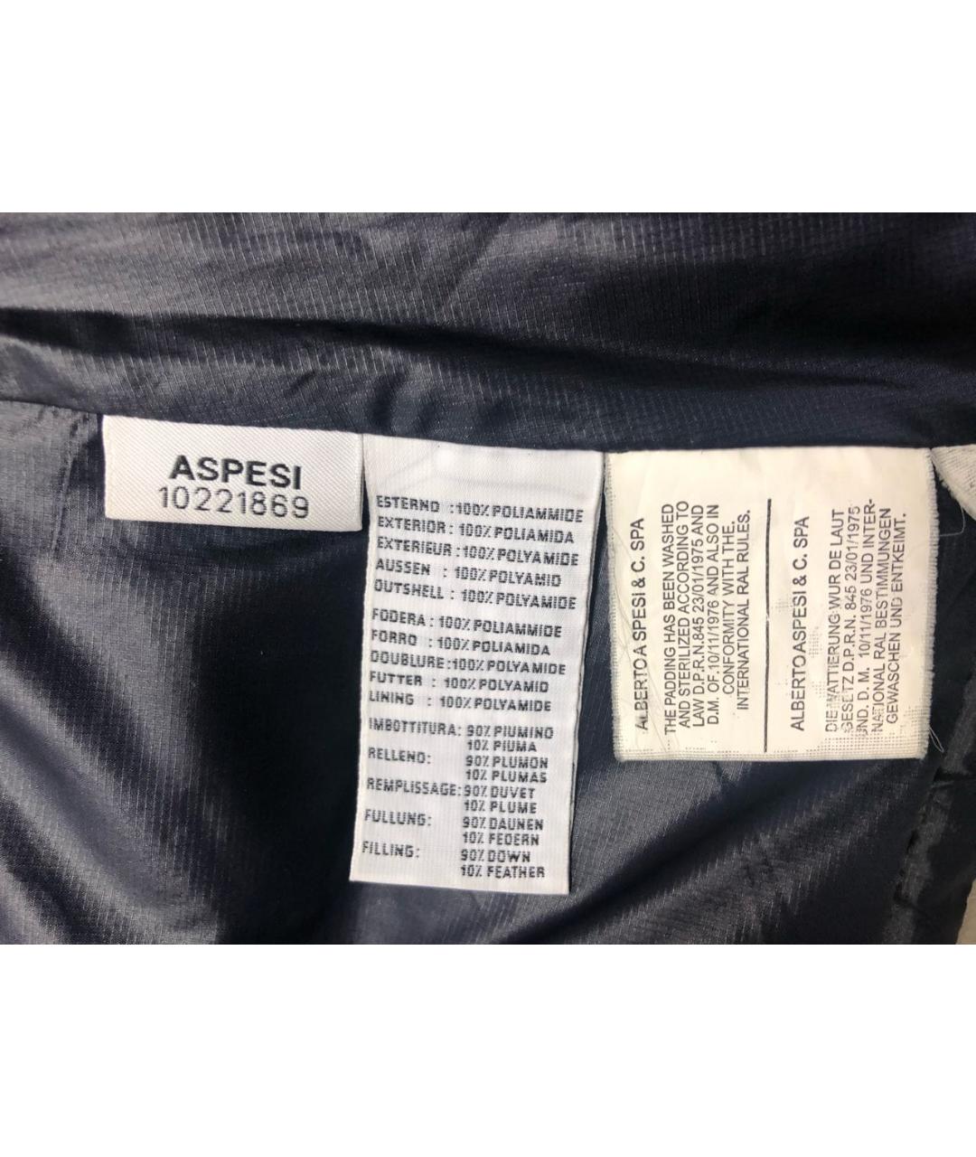 ASPESI Темно-синяя полиамидовая куртка, фото 7