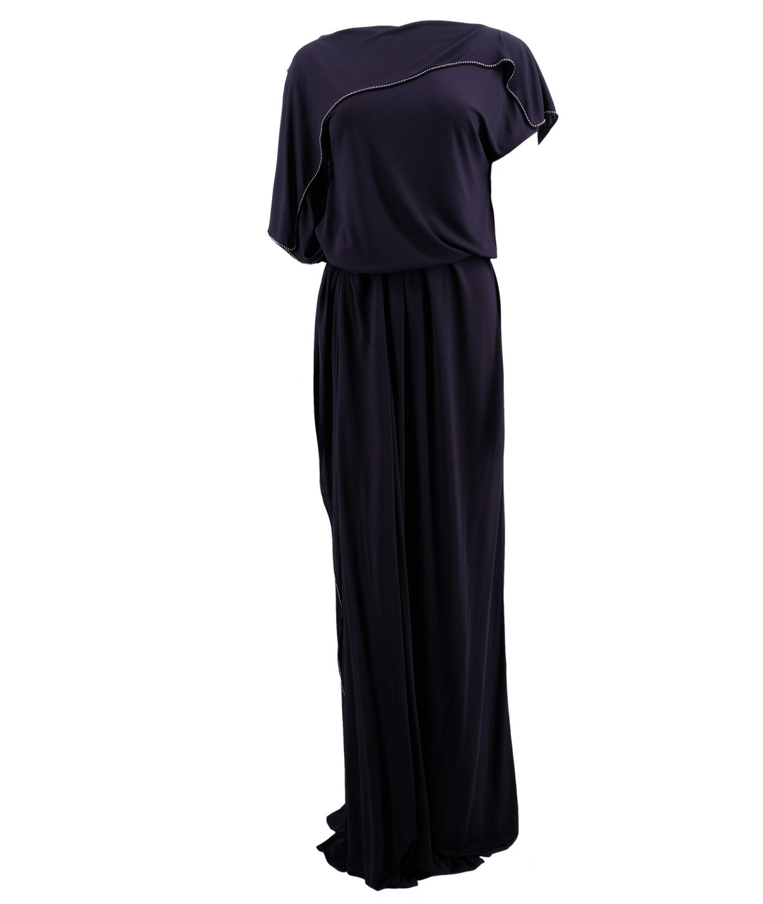 BOTTEGA VENETA Темно-синее вискозное вечернее платье, фото 1