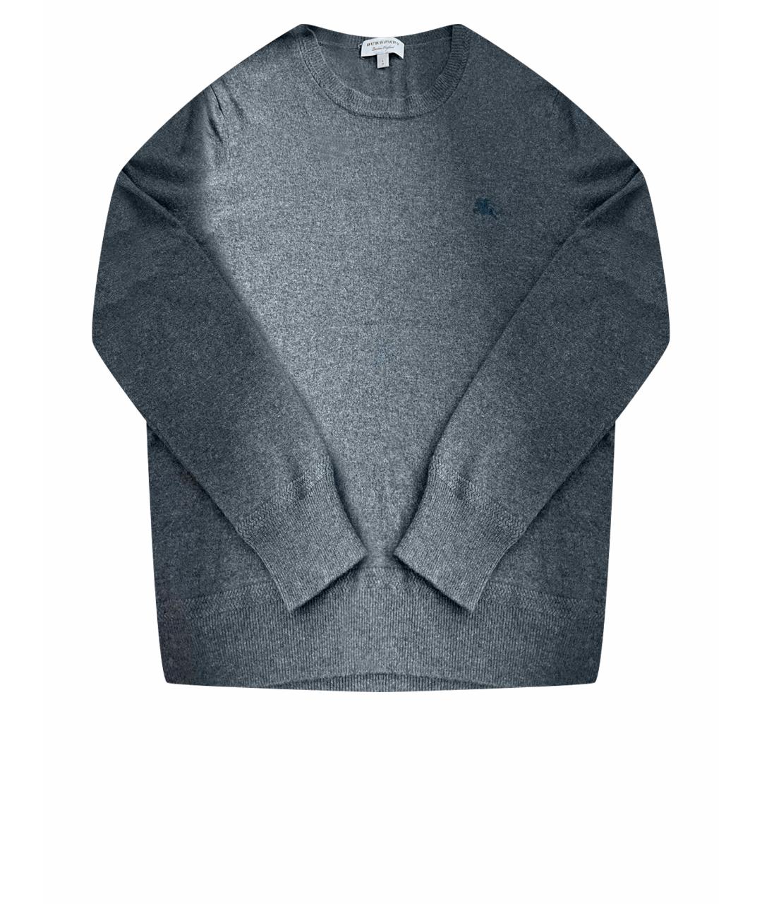 BURBERRY Синий кашемировый джемпер / свитер, фото 1
