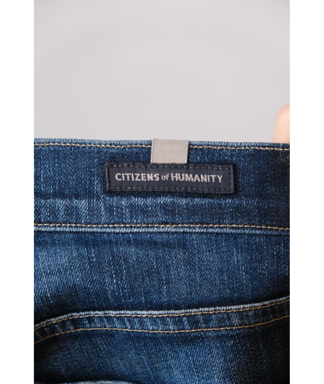 CITIZENS OF HUMANITY Синие хлопко-полиэстеровые джинсы клеш, фото 3