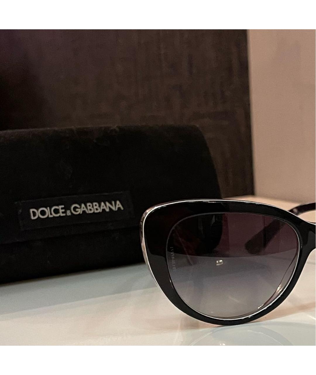 DOLCE&GABBANA Черные пластиковые солнцезащитные очки, фото 4