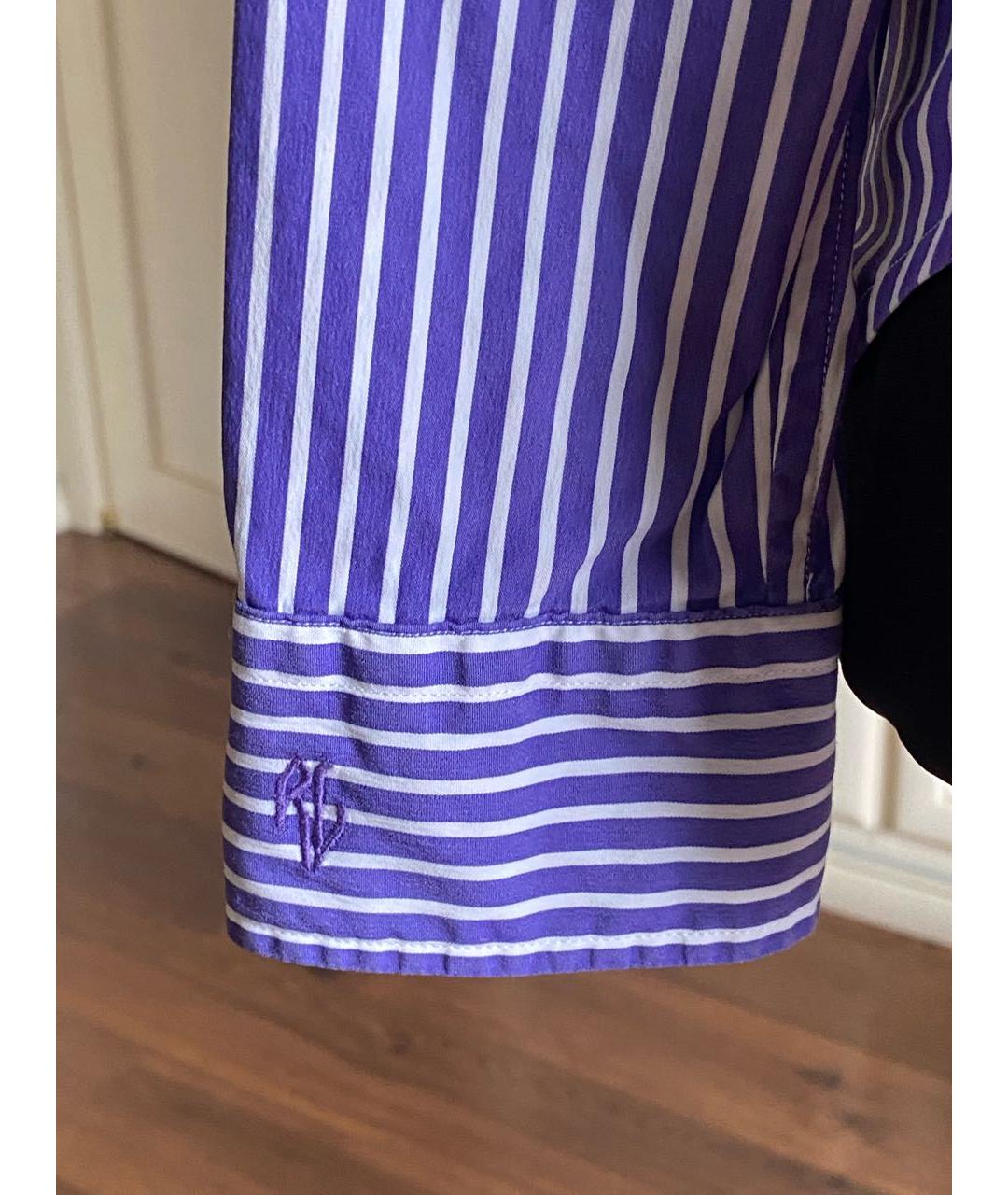 RALPH LAUREN Фиолетовая хлопко-эластановая рубашка, фото 3