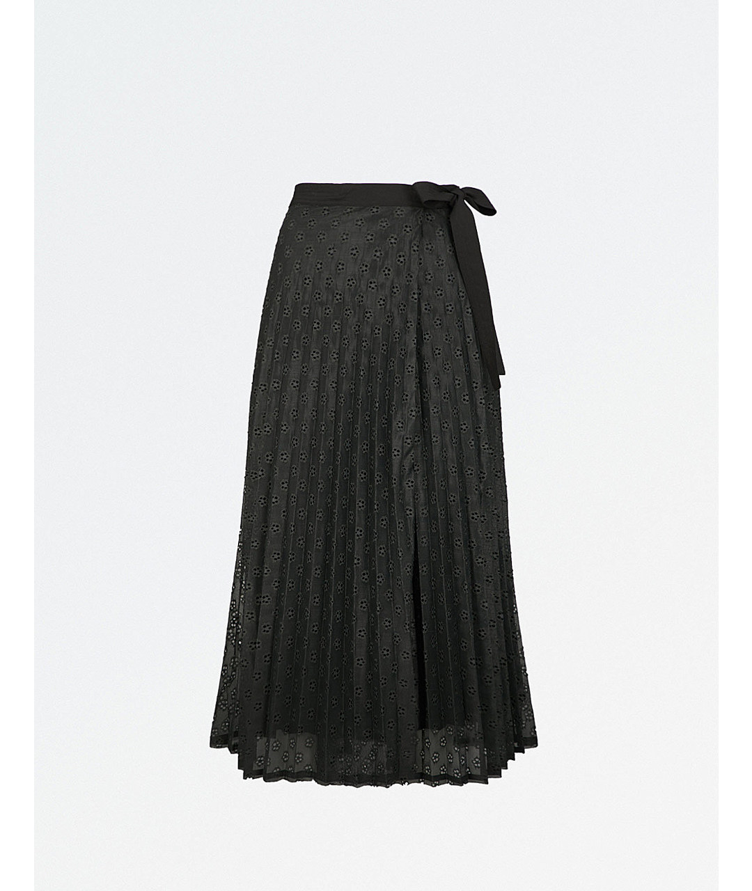 SANDRO Черная полиэстеровая юбка миди, фото 9