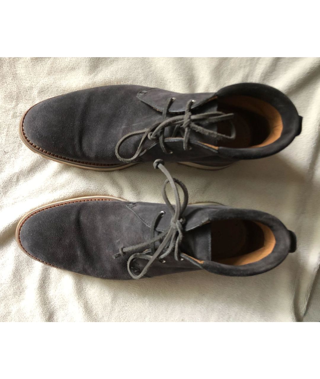 LOUIS VUITTON PRE-OWNED Синие замшевые низкие ботинки, фото 2