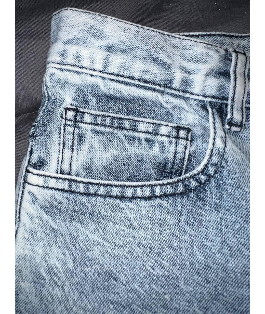 ISABEL MARANT Голубые хлопковые прямые джинсы, фото 4
