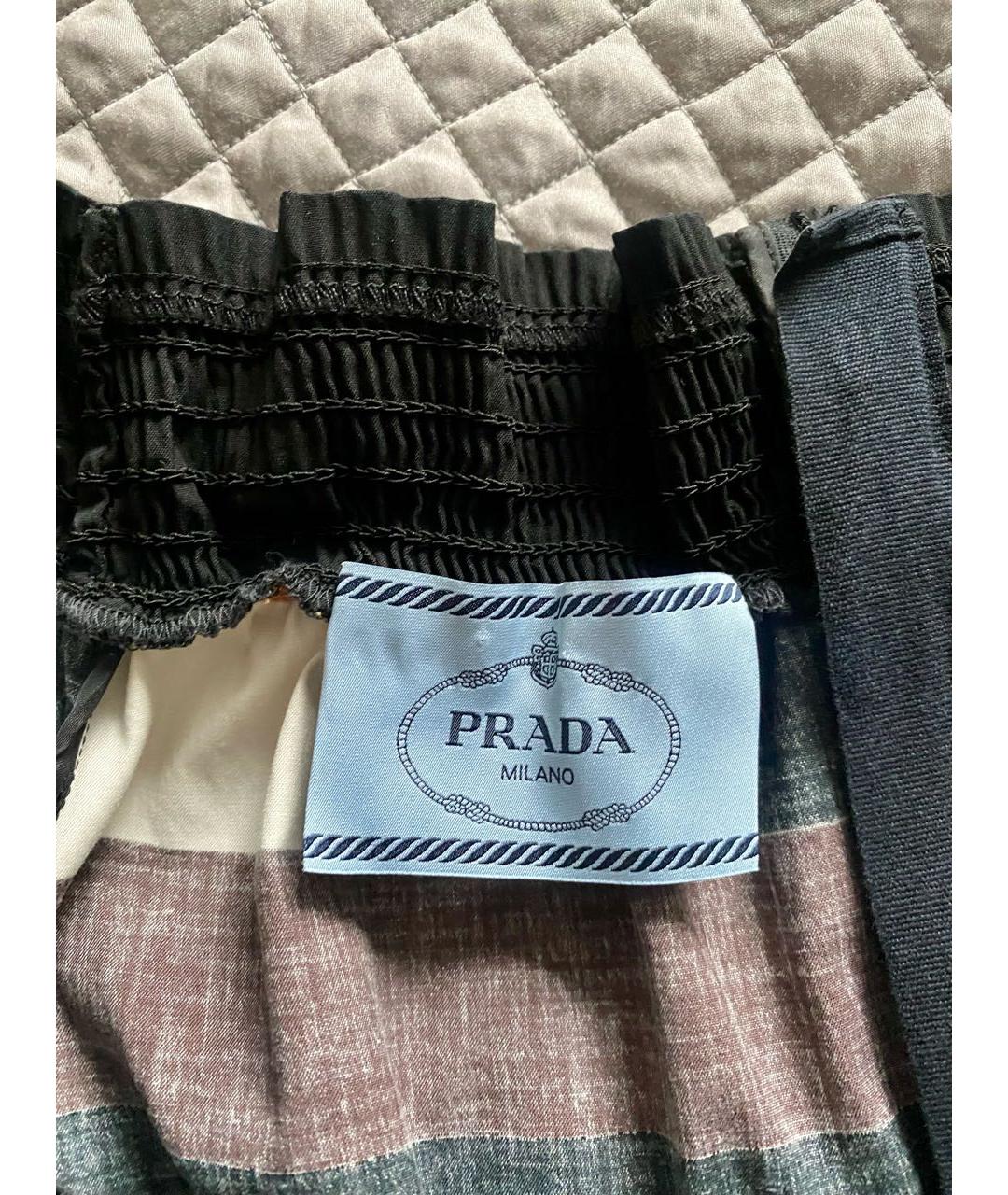 PRADA Черное хлопковое повседневное платье, фото 4