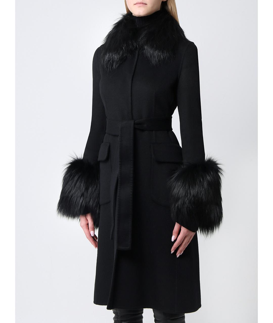 PRADA Черное шерстяное пальто, фото 5