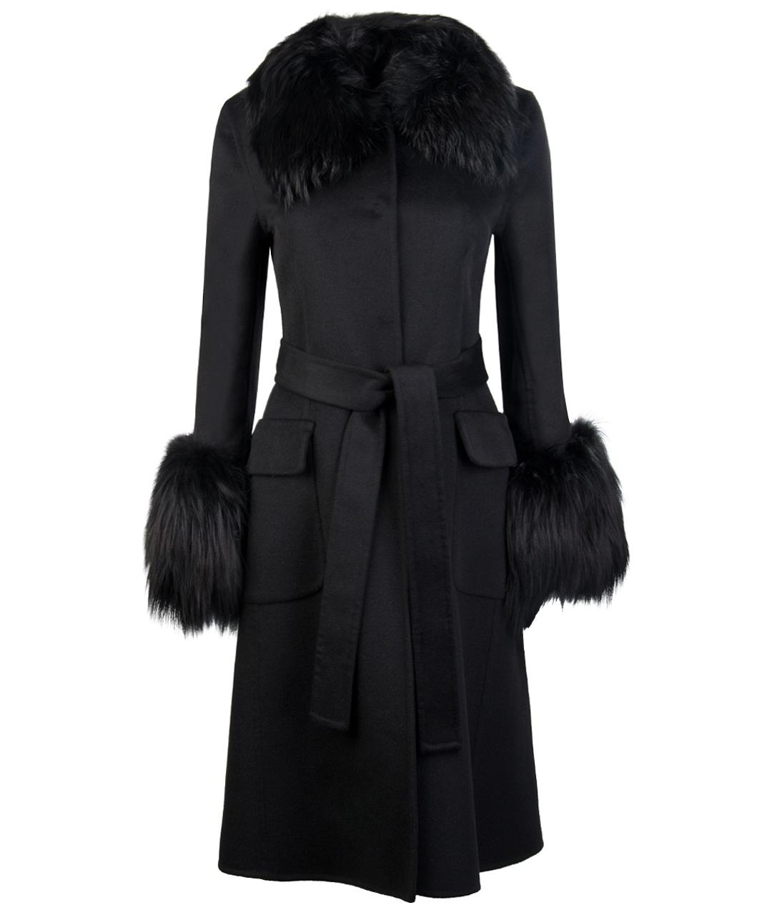 PRADA Черное шерстяное пальто, фото 1