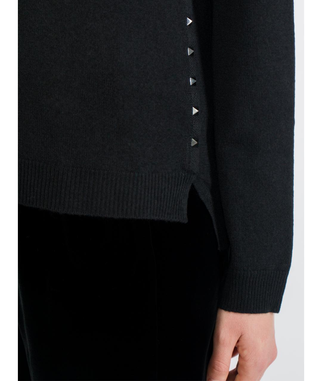 VALENTINO Черный кашемировый джемпер / свитер, фото 5