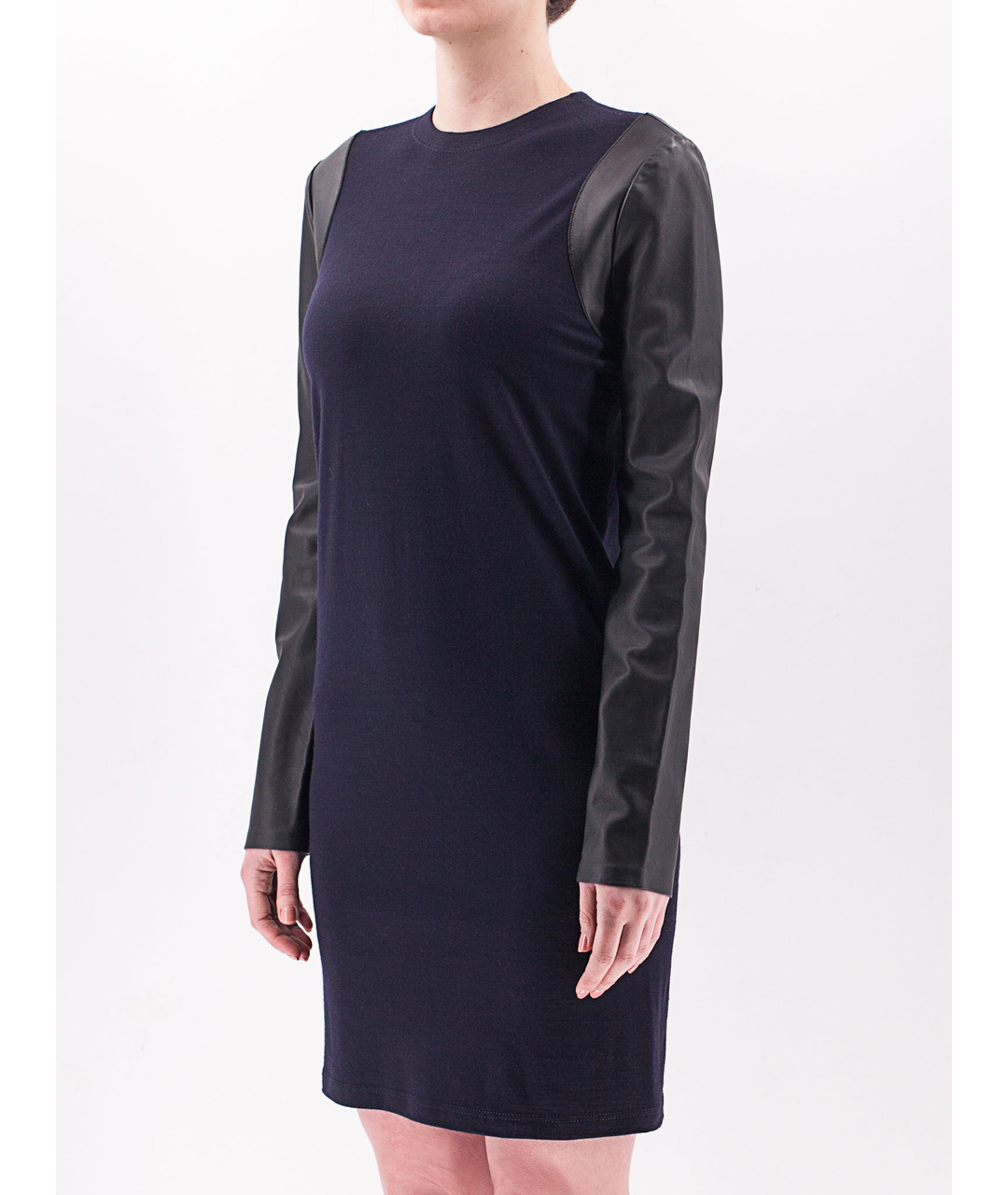 BALENCIAGA Темно-синее шерстяное повседневное платье, фото 2
