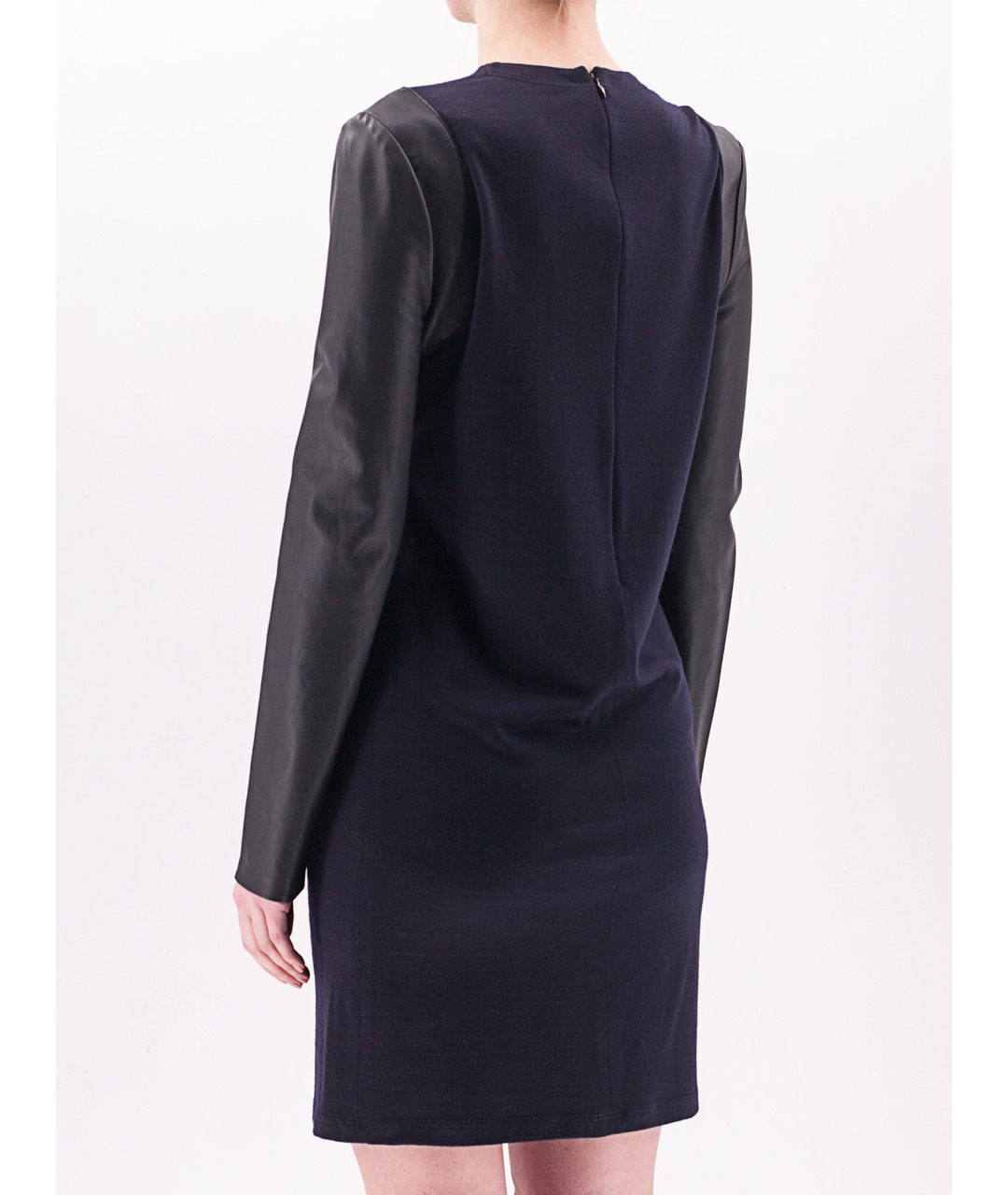BALENCIAGA Темно-синее шерстяное повседневное платье, фото 3