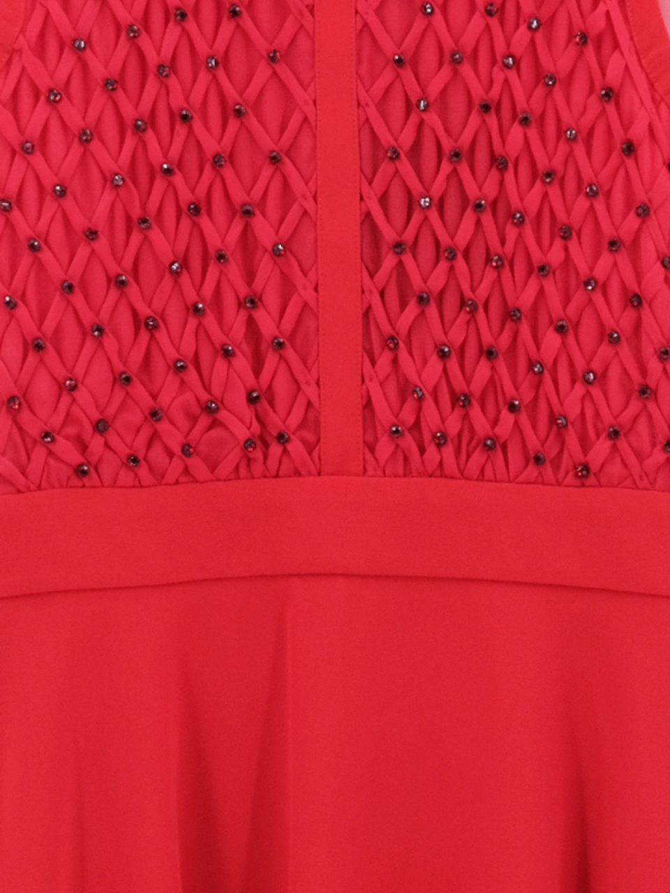 ELISABETTA FRANCHI Красное бархатное платье, фото 3