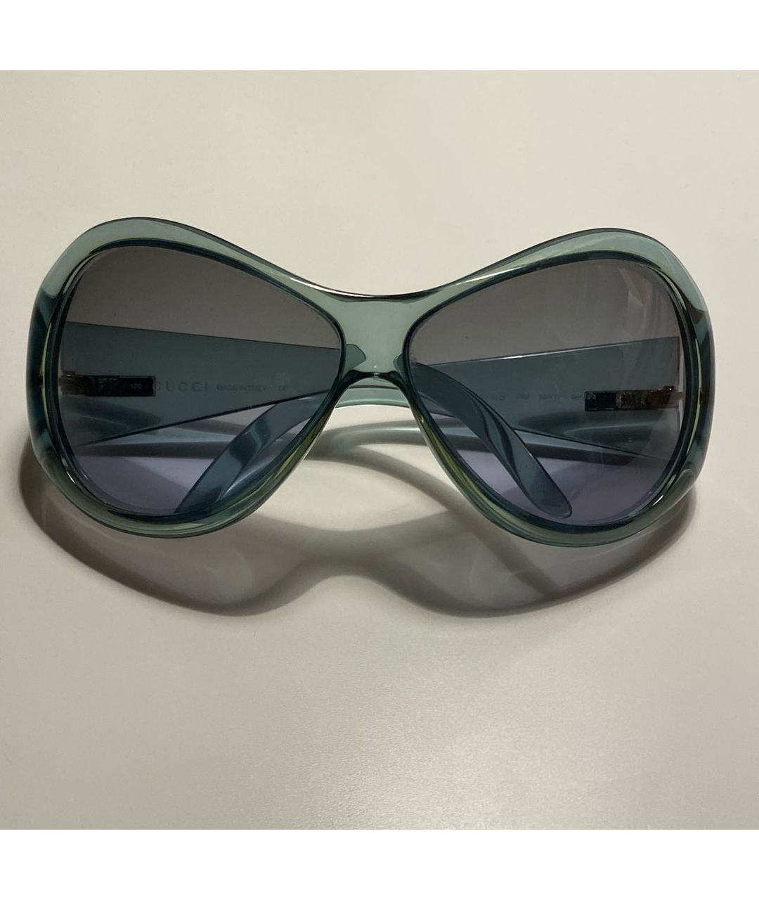 GUCCI Зеленые пластиковые солнцезащитные очки, фото 5