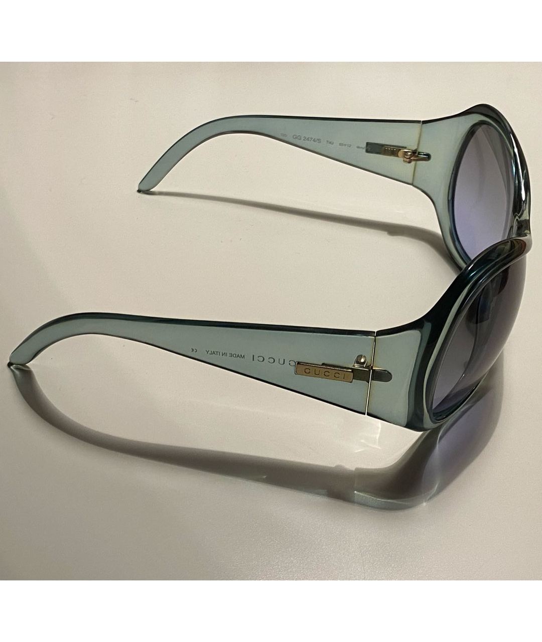 GUCCI Зеленые пластиковые солнцезащитные очки, фото 2