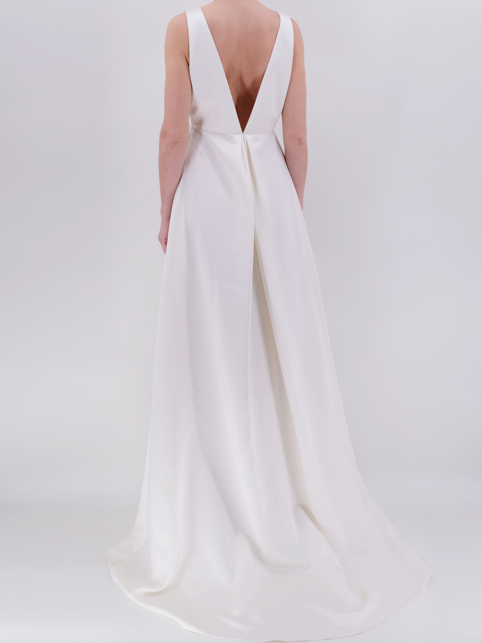 BRUNELLO CUCINELLI Белое шелковое свадебное платье, фото 3