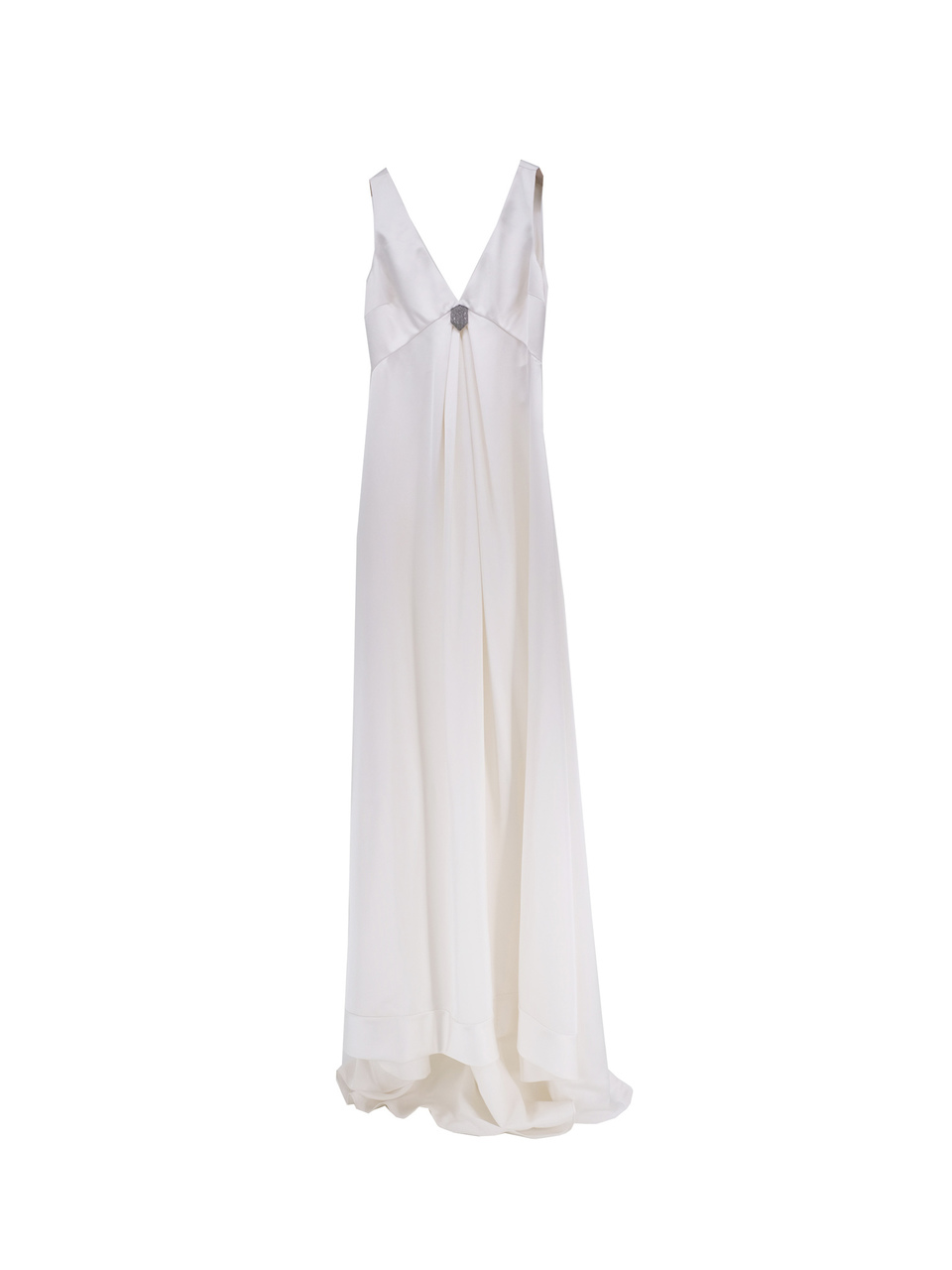 BRUNELLO CUCINELLI Белое шелковое свадебное платье, фото 1