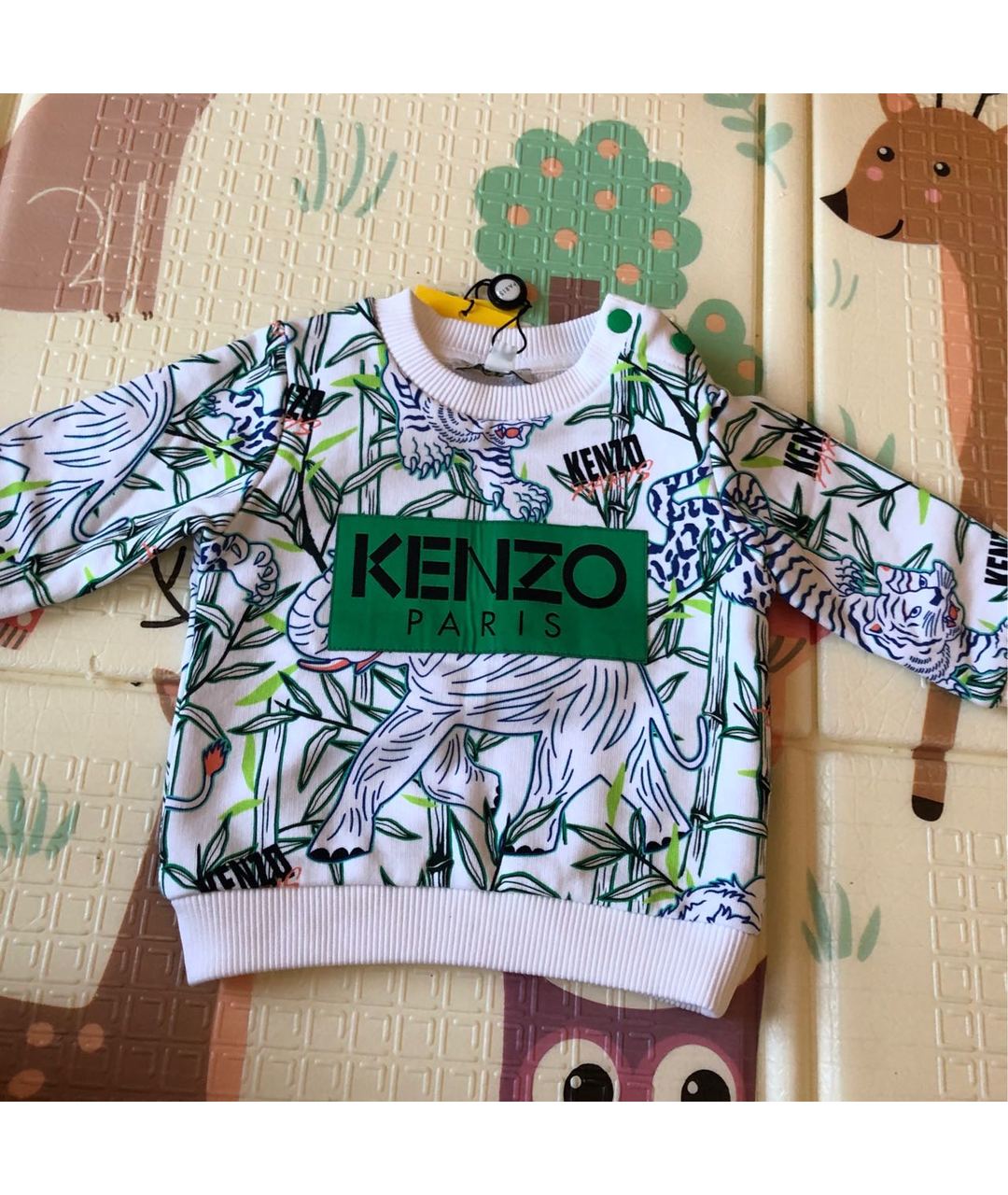 KENZO Мульти хлопковая детская футболка, фото 2