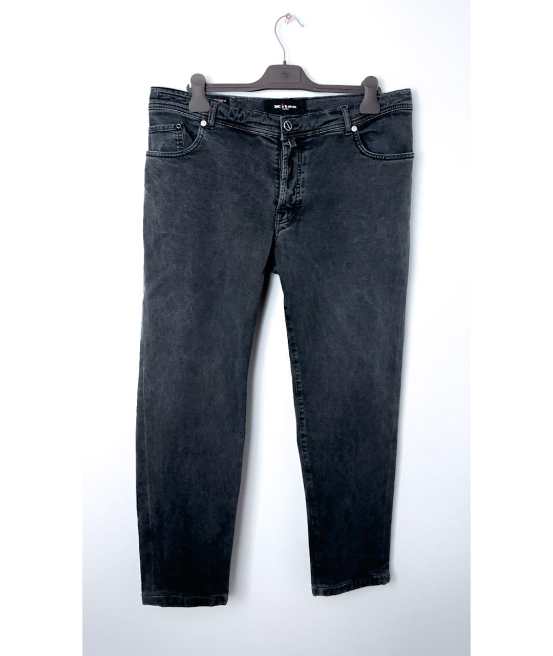 KITON Серые хлопковые джинсы скинни, фото 5