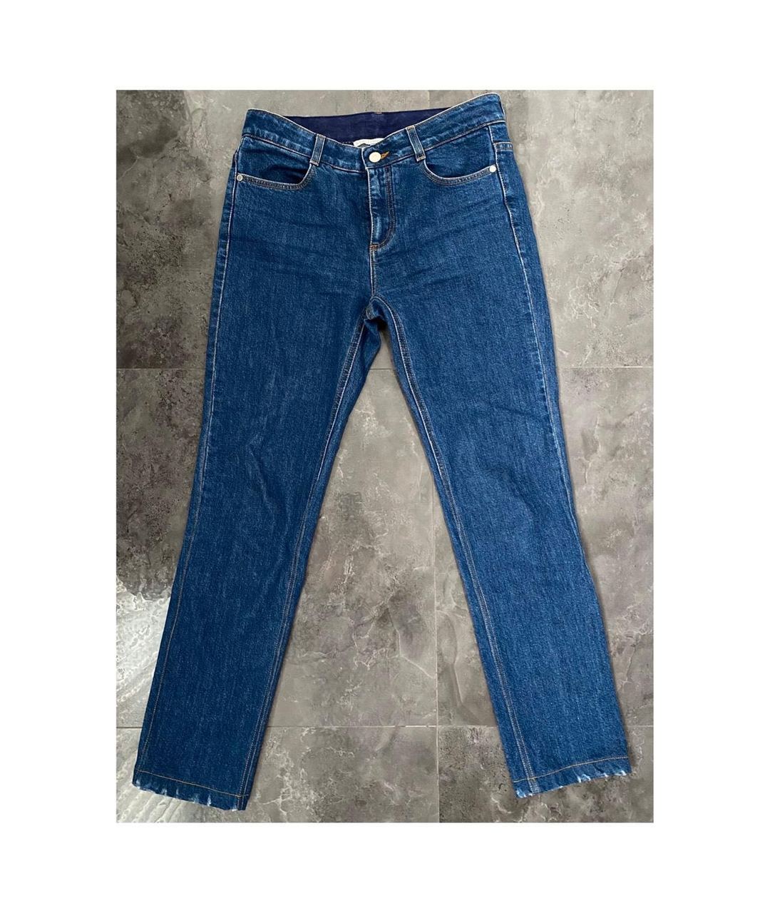 STELLA MCCARTNEY Синие хлопковые джинсы слим, фото 8