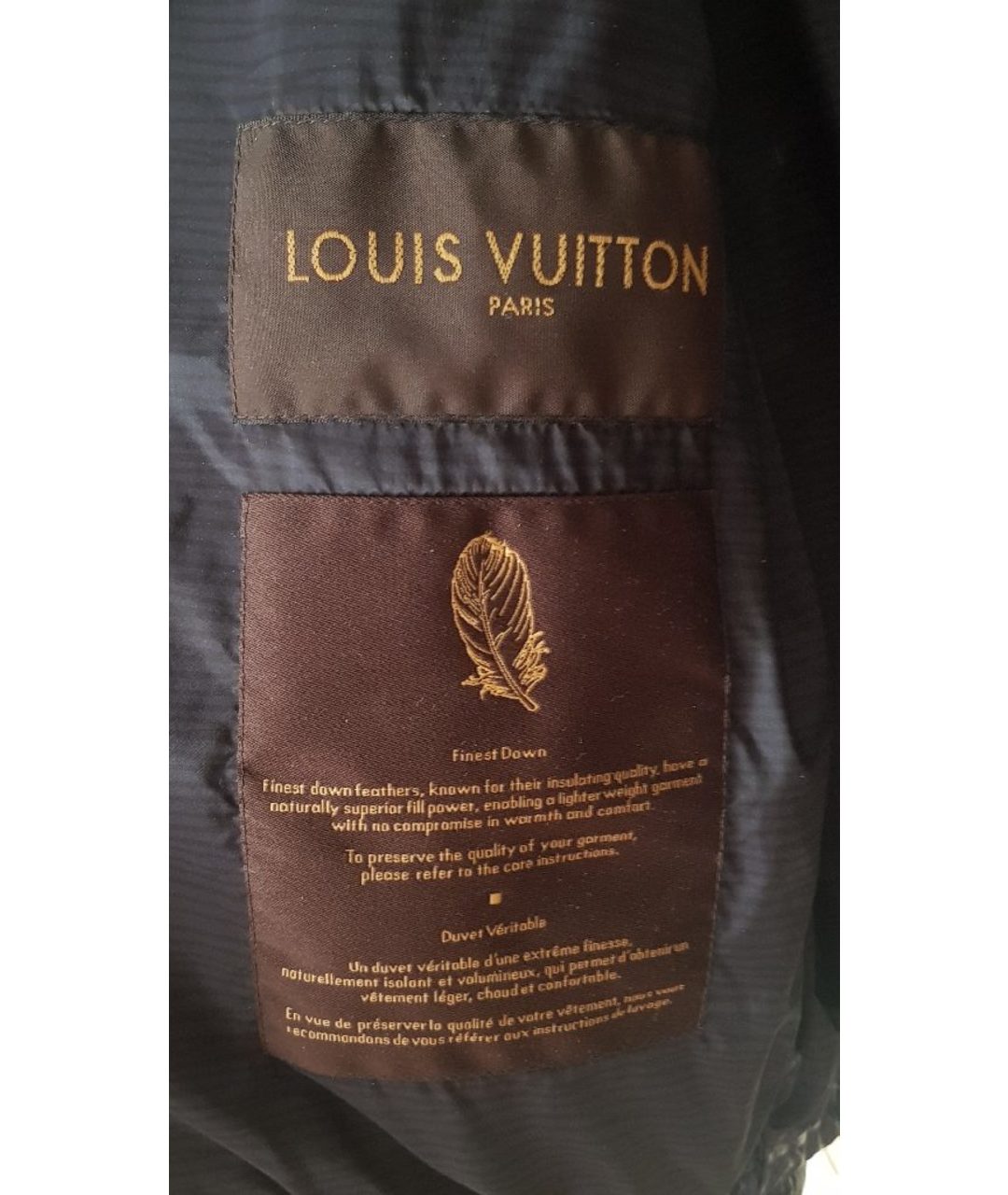 LOUIS VUITTON PRE-OWNED Темно-синяя полиамидовая куртка, фото 5