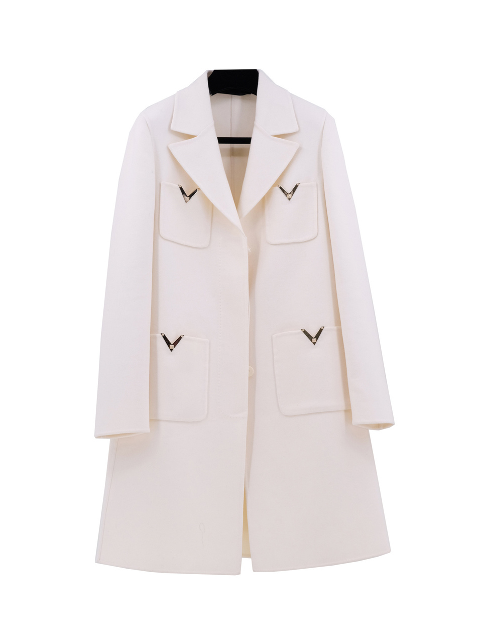VALENTINO Белое кашемировое пальто, фото 1