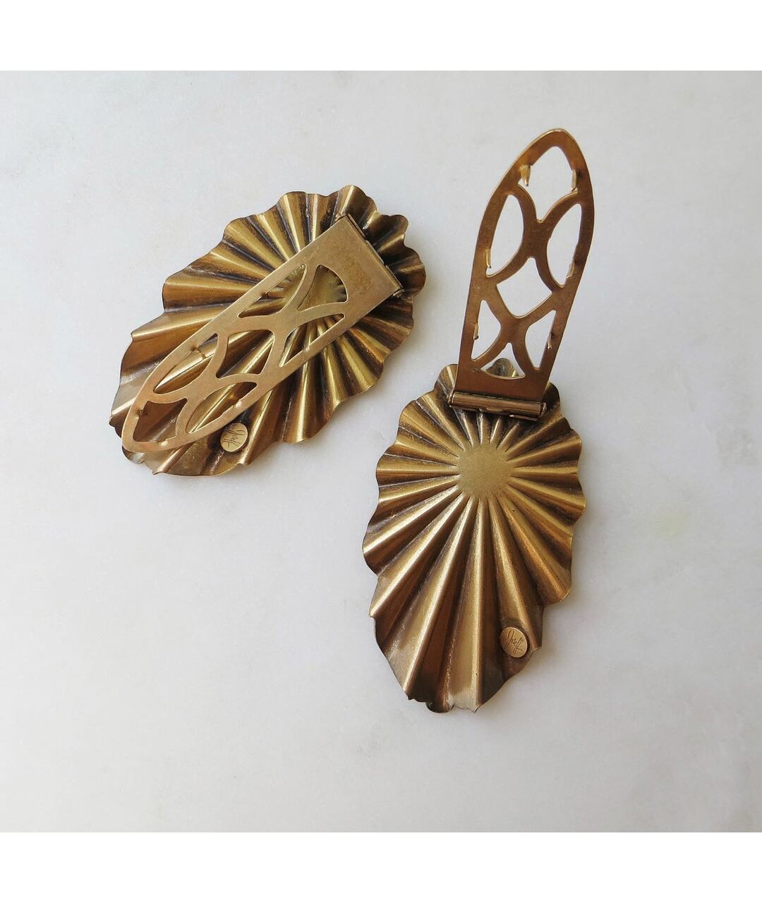 JOSEPH Золотые металлические серьги, фото 2