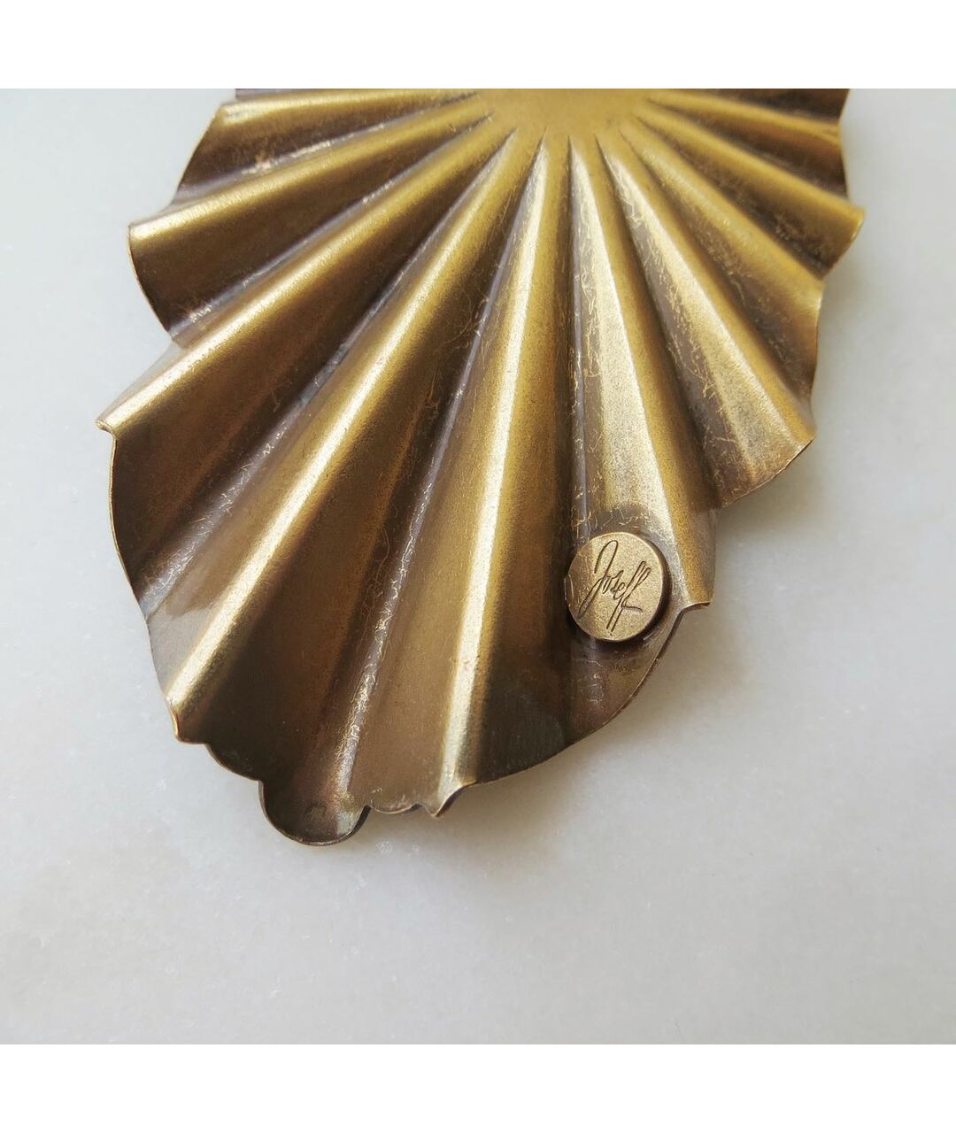 JOSEPH Золотые металлические серьги, фото 3