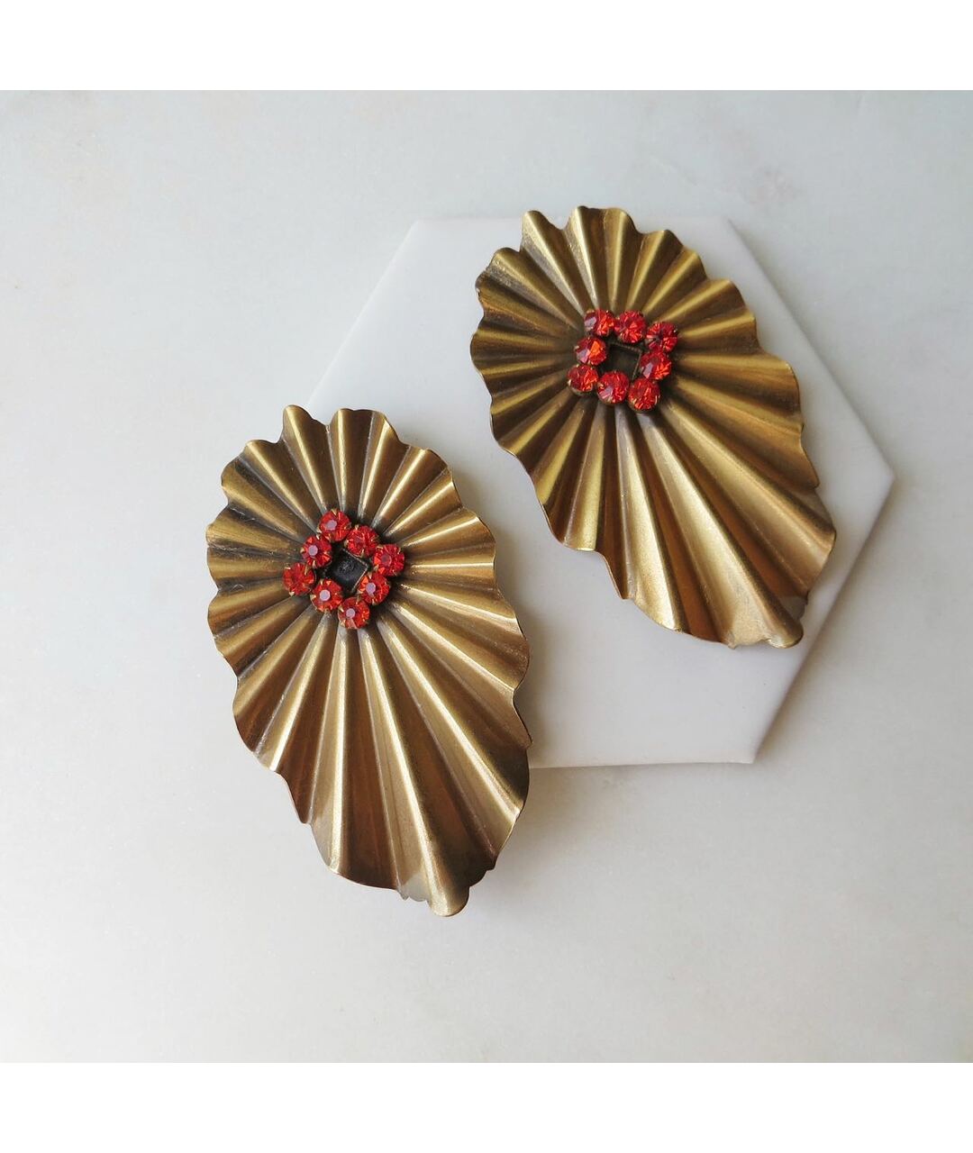 JOSEPH Золотые металлические серьги, фото 5