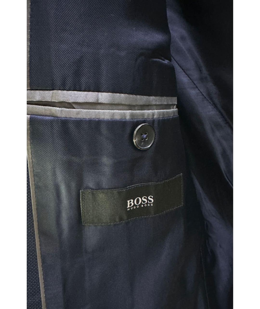 HUGO BOSS Темно-синий шерстяной пиджак, фото 5