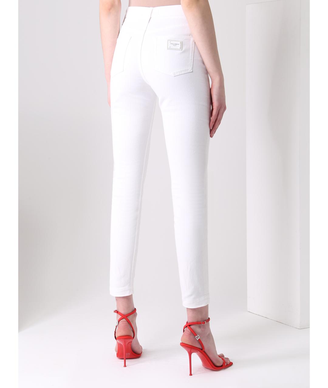DOLCE&GABBANA Белые джинсы слим, фото 3
